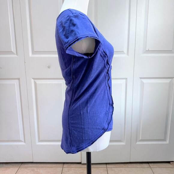 prAna Boho Hemp Cotton Yoga T-Shirt w/ Built-in Bra, Women S, Athleisure Workout - Picture 3 of 10